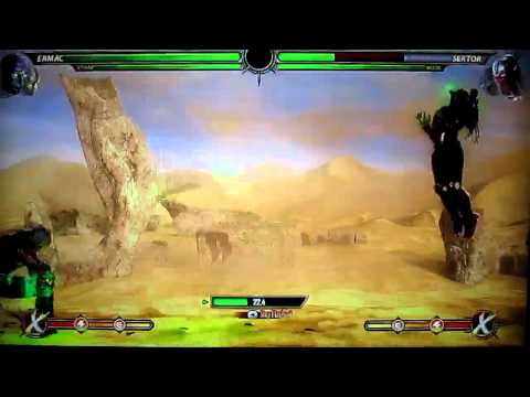 MK9 Cyrax/Ermac 23 hit Tag combo 76% (damage reset)