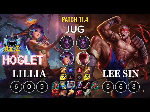 AXIZ Hoglet Lillia vs Lee Sin Jungle - KR Patch 11.4