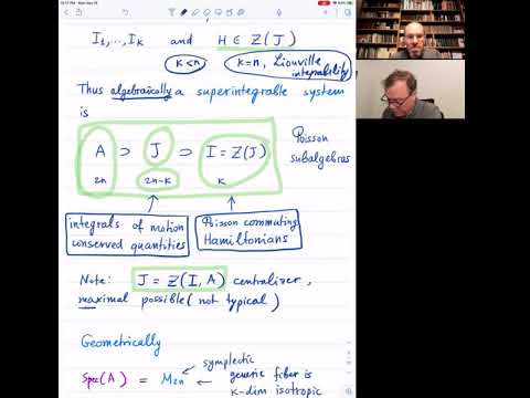 Nicolai Reshetikhin |Superintegrable systems on moduli spaces of flat connections over a surface 1/4