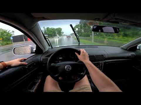 Volkswagen Passat B5 1.9TDI | 4K POV ASMR Drive in Heavy Rain
