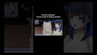 Granted morse code IS pretty hard lol #hololive #vtuber #ourokronii #fuwamoco #hololiveenglish