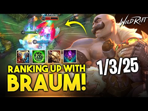 WILD RIFT | THIS IS WHY BRAUM IS THE BEST TANK SUPPORT! | Braum Gameplay | Braum Build