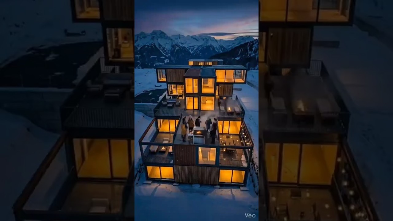 From Frozen Ground to Luxury Container Mansion in Snow ❄️🔥 #shorts #viralshorts #fyb