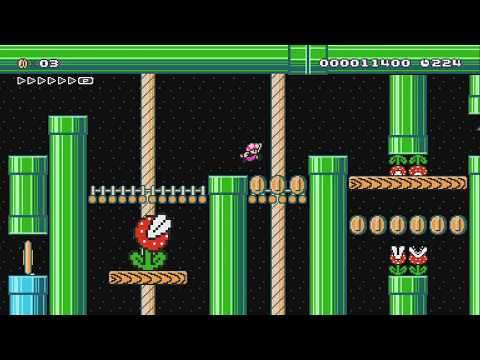 SMB3E 4-6: Piranhas'n'Platforms by CarlosSMM2 - Super Mario Maker 2 - No Commentary 1bx