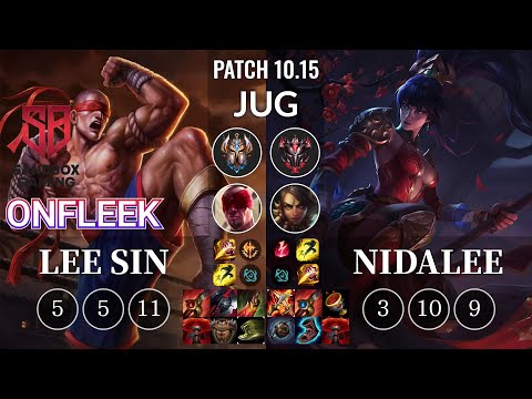 SB OnFleek Lee Sin vs Nidalee Jungle - KR Patch 10.15