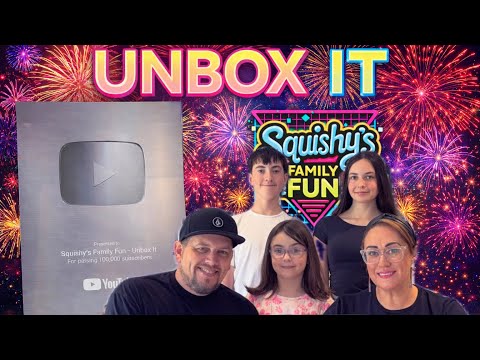 Unboxing Our 100K YouTube Silver Play Button! HUGE Giveaway Celebration