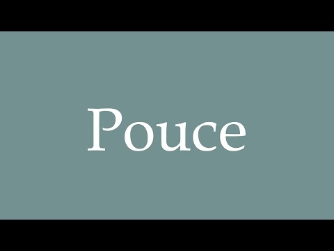 How to Pronounce ''Pouce'' Correctly in French