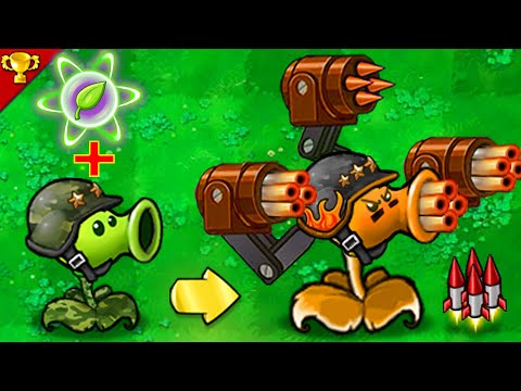 Plants vs Zombies : Mega Gatling Pea in Pvz1 Use Plant Food - what will happen ?