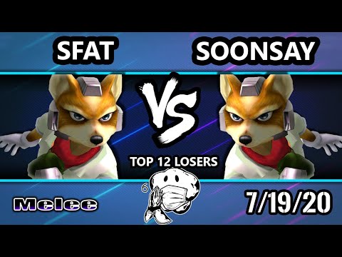GOML 2020 SSBM - CLG | SFAT (Fox) Vs. Soonsay (Fox) Melee Top 12 Losers