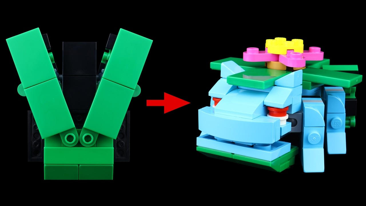 レゴ ポケモンもじバケる「フシギバナ」作ってみた【Pokémon】LEGO Alphabet Transformers - Letters Transform Into Venusaur