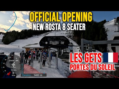 [4K] Skiing Les Gets, Official Opening - New Rosta 8 Seater, Portes du Soleil France, GoPro HERO13