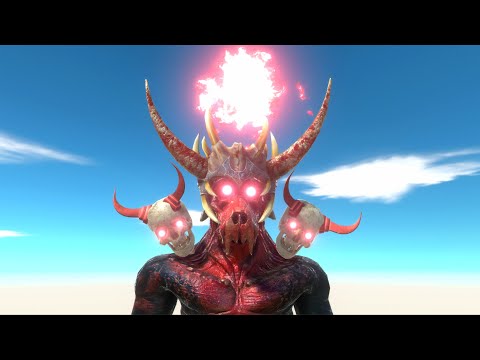 Kozarog the demon as Hellboy vs every unit - Animal Revolt Battle Simulator