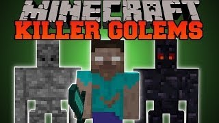 Minecraft: KILLER GOLEMS (MOB KILLING GOLEMS!) Utility Golems Mod Showcase