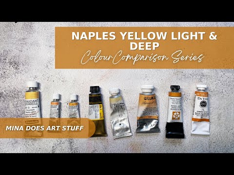 Naples Yellow Light/Deep - Colour Comparison Series - Mina Does Art Stuff