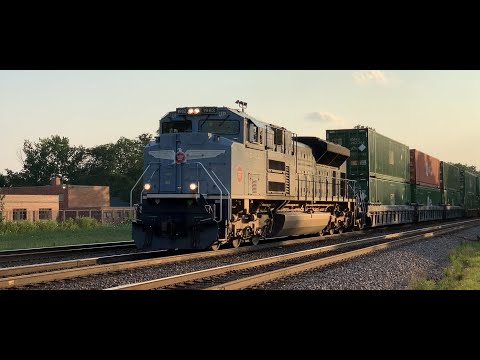 Freight Trains at Sunset