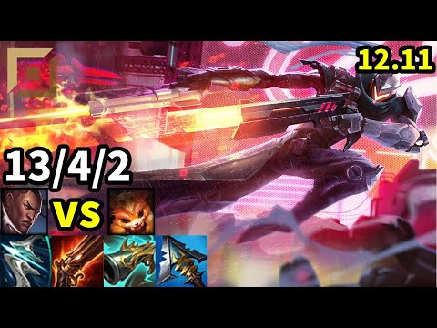 Lucian Top vs Gnar - KR Challenger | Patch 12.11