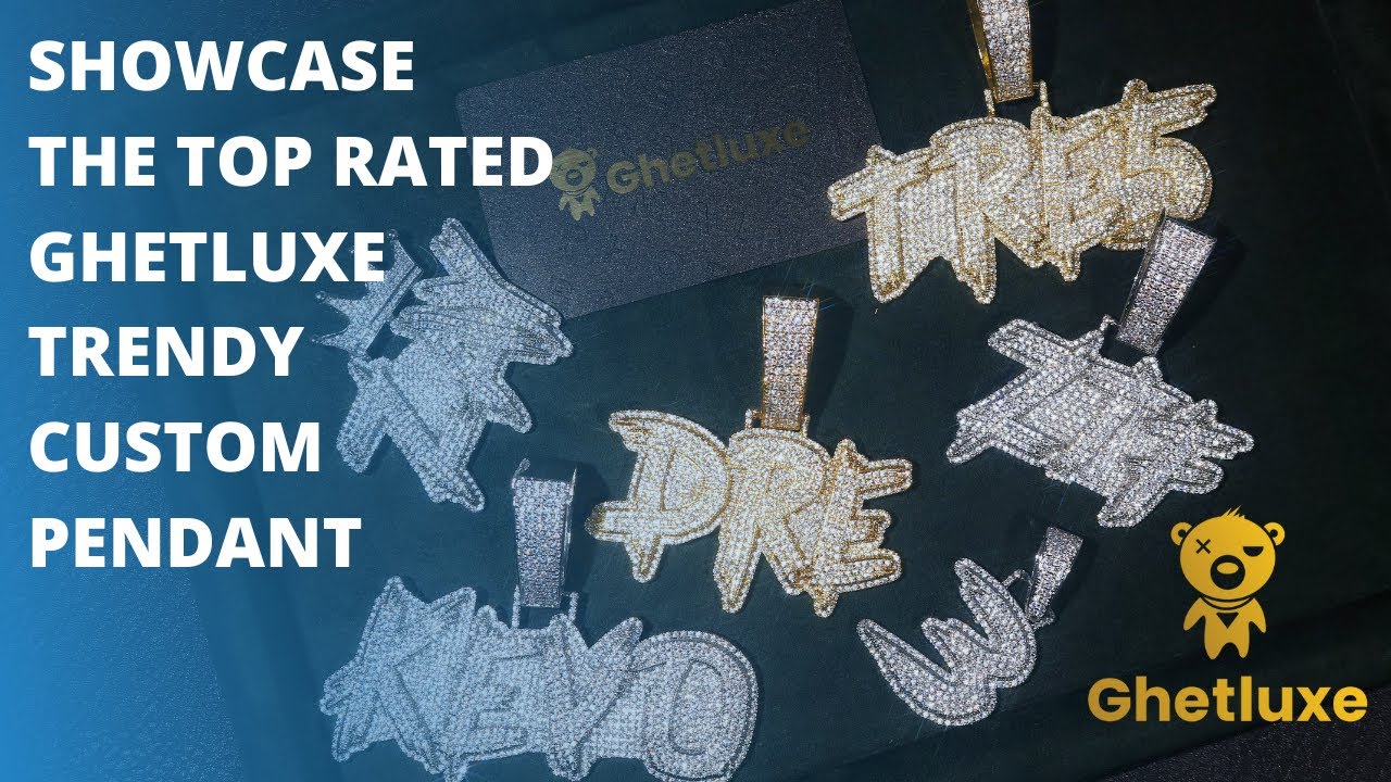 Ghetluxe Trendy Custom Name Pendant | Finished pieces showcase