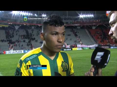 Martínez: "Pensar en lo que viene". Estudiantes 2 - Aldosivi 1. Fecha 23. Primera 2015. FPT.