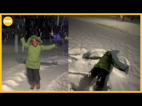 Jamaican mom's 1st experience with snow goes viral
