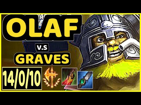 RAZORK (OLAF) vs GRAVES - QUADRAKILL 14/0/10 KDA JUNGLE CHALLENGER GAMEPLAY - EUW