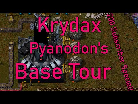 Factorio 1.1 Pyanodon's 90h Base Tour - Mid Green Science Level