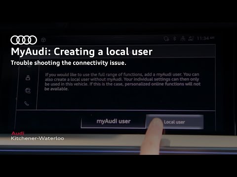 MyAudi: Creating a local User | Connectivity issue