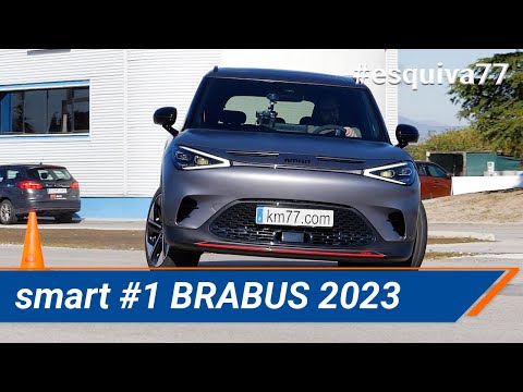 smart #1 BRABUS 2023 – Maniobra de esquiva (moose test) y eslalon | km77.com