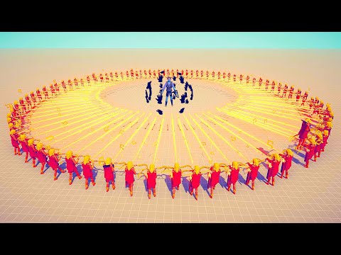 100X RANGED CIRCLE vs DARK PEASANT | Totally Accurate Battle Simulator TABS