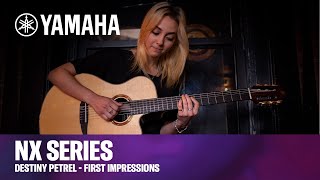Video thumbnail for Yamaha | Destiny Petrel on the NTX3 Acoustic-Electric Nylon-String Guitar by Yamaha Guitars