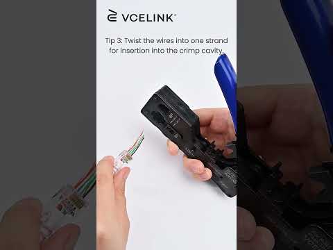Tips for RJ45 pass-through connectors installation.#shorts #rj45 #cat6 #passthrough #diy