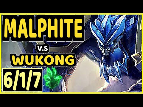 KFO (MALPHITE) vs WUKONG - 6/1/7 KDA TOP GAMEPLAY - KR Ranked GRANDMASTER