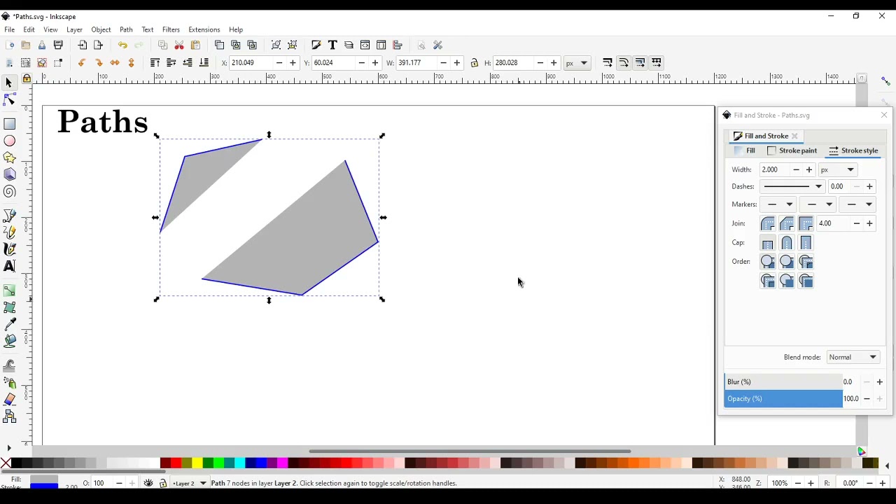Inkscape Tutorial Part 5: Paths