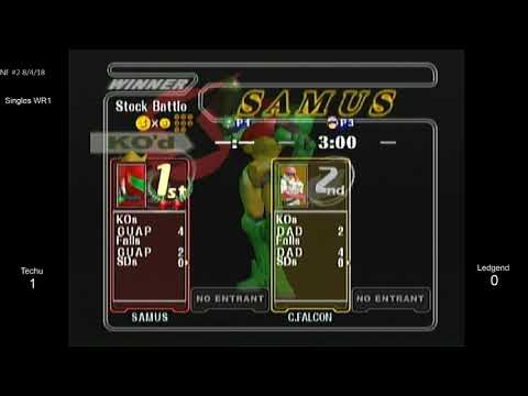 GSS 92 SSBM - Techu (Samus) vs. Ledgend (C. Falcon) - Melee WR1