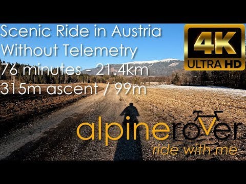 76 minute Indoor Cycling Workout. Lavamund to Gemmersdorf Kärnten Austria. Hill climb.
