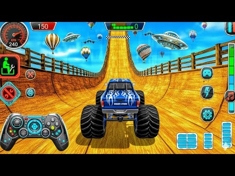 MEGA RAMP Monster Truck Stunts! (Impossible Car Game) Level 14 | Android Gameplay