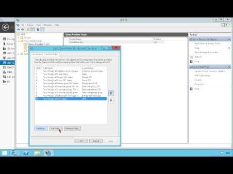 Configuring Claims Provider and Relying Party Trusts in Windows Server 2012 Video