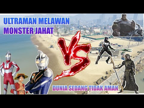 ULTRAMAN UPIN IPIN IJAT MELAWAN MONSTER JAHAT | DUNIA SEDANG TIDAK AMAN | GTA V