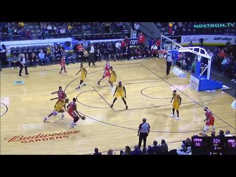 #23 Shaquille Keith drills four three's in a row vs London
