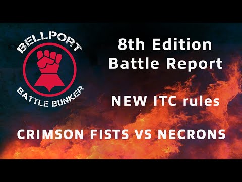8th Edition Battle Report Warhammer 40k NEW ITC Rules - Crimson Fists vs Necrons