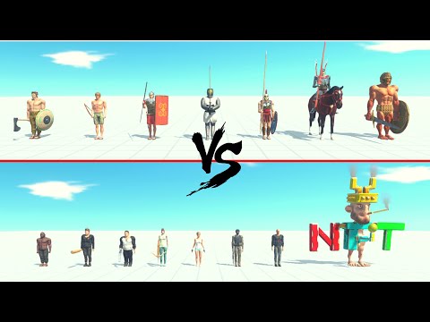 Ancient Humans Faction Vs Modern Humans Faction ARBS | Animal Revolt Battle Simulator