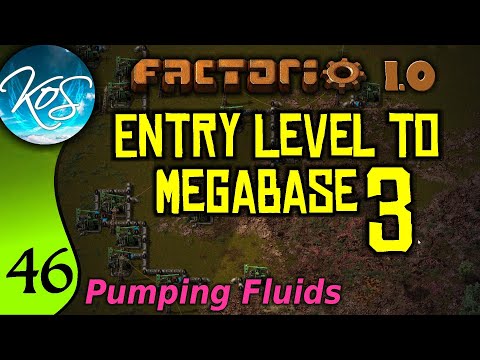 Factorio 1.0 Entry Level to Megabase 3, Ep 46: PUMPING FLUIDS - Guide, Tutorial