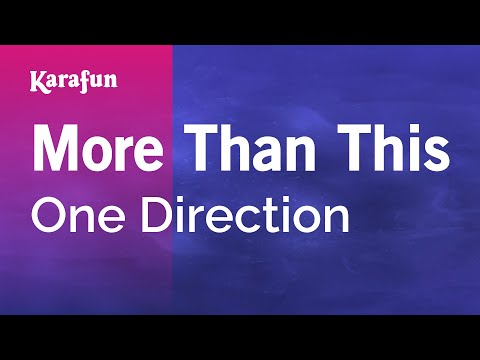 More Than This - One Direction | Karaoke Version | KaraFun
