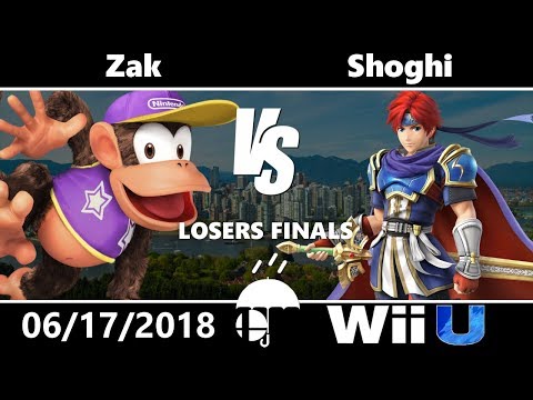 Rain City Wii U: Losers Finals - Zak (Diddy Kong) vs Shoghi (Roy, Robin)