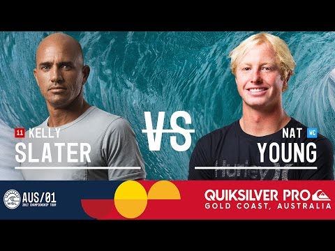 Kelly Slater vs. Nat Young - Quiksilver Pro Gold Coast 2017 Round Two, Heat 2