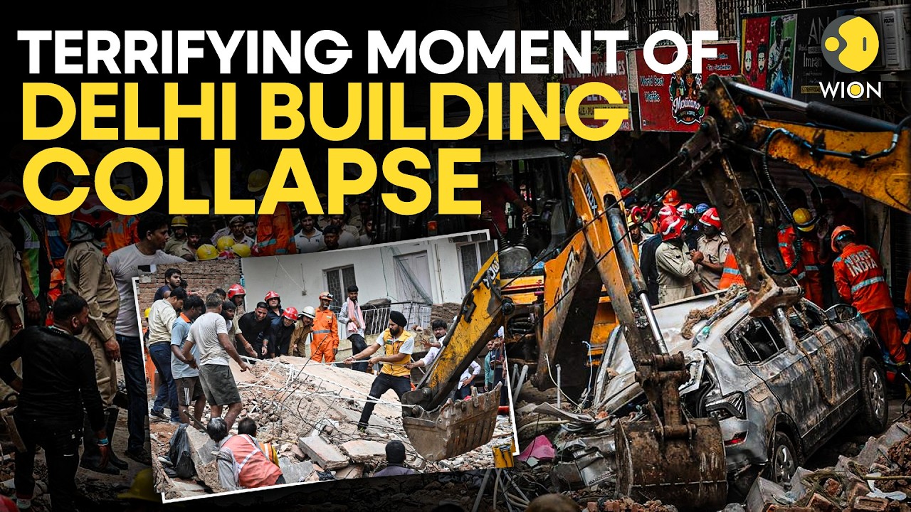 Delhi Building Collapse LIVE: Horrifying Moment Of Delhi Building Collapse Caught On CCTV Camera