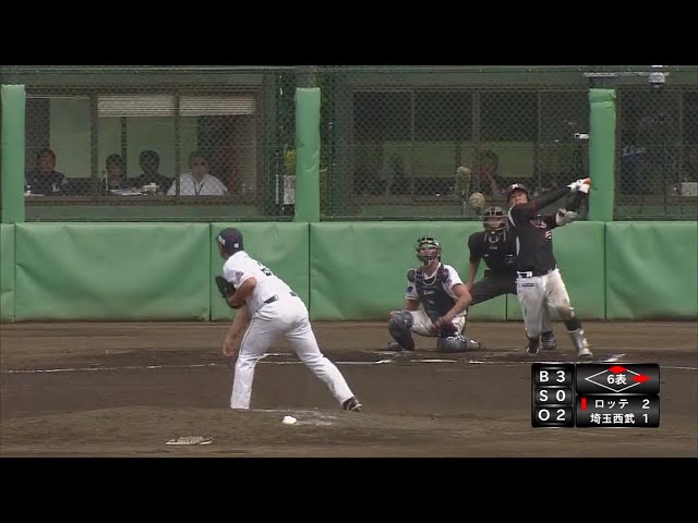 【ファーム】中押しの一発!! マリーンズ・宗接の第4号ホームラン!! 2018/6/27 L-M(ファーム)