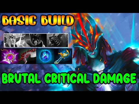 BRUTAL CRIT DAMAGE [ Phantom Assassin ] BASIC BUILD - DOTA 2 GAMEPLAY