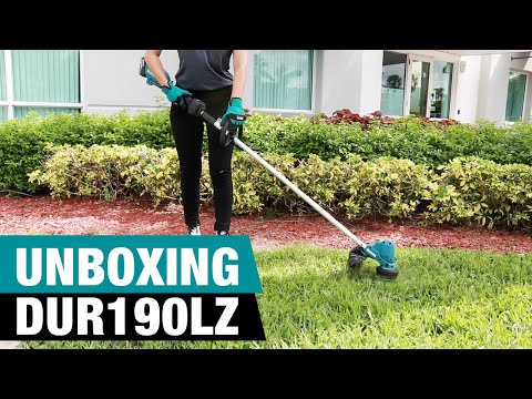 Makita DUR190LZX3 Akumuliatorinė žoliapjovė/trimeris, 18V Li-ion, BL-motor, 3-greičiai, 300mm, 3,2kg Be akumuliatorių ir kroviklio! video