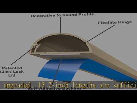 D-Line TV Wire Hider, Half Round Cord Cover for Wall Mount TV, Hinged One-Piece Raceway, Paintable,