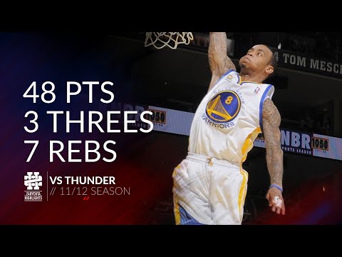 Monta Ellis 48 pts 3 threes 7 rebs vs Thunder 11/12 season